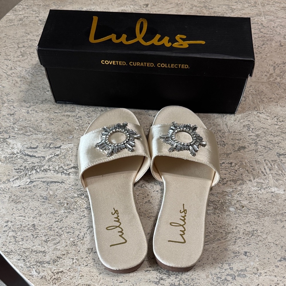 Lulu's Gold Embellished Flats